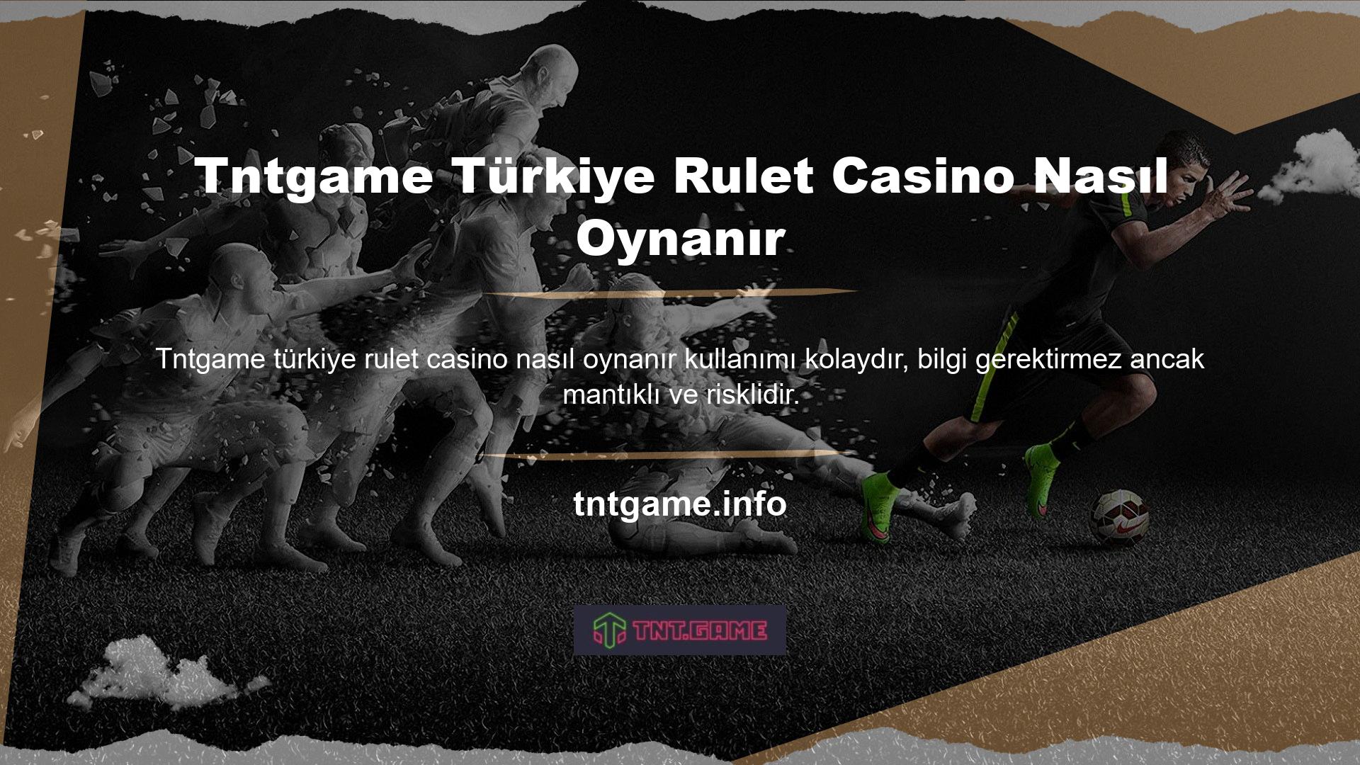 Tntgame Casino Türk Ruleti, tamamen Türkçe olarak geliştirilmiş ve Türk bayiler tarafından sunulan bir oyundur